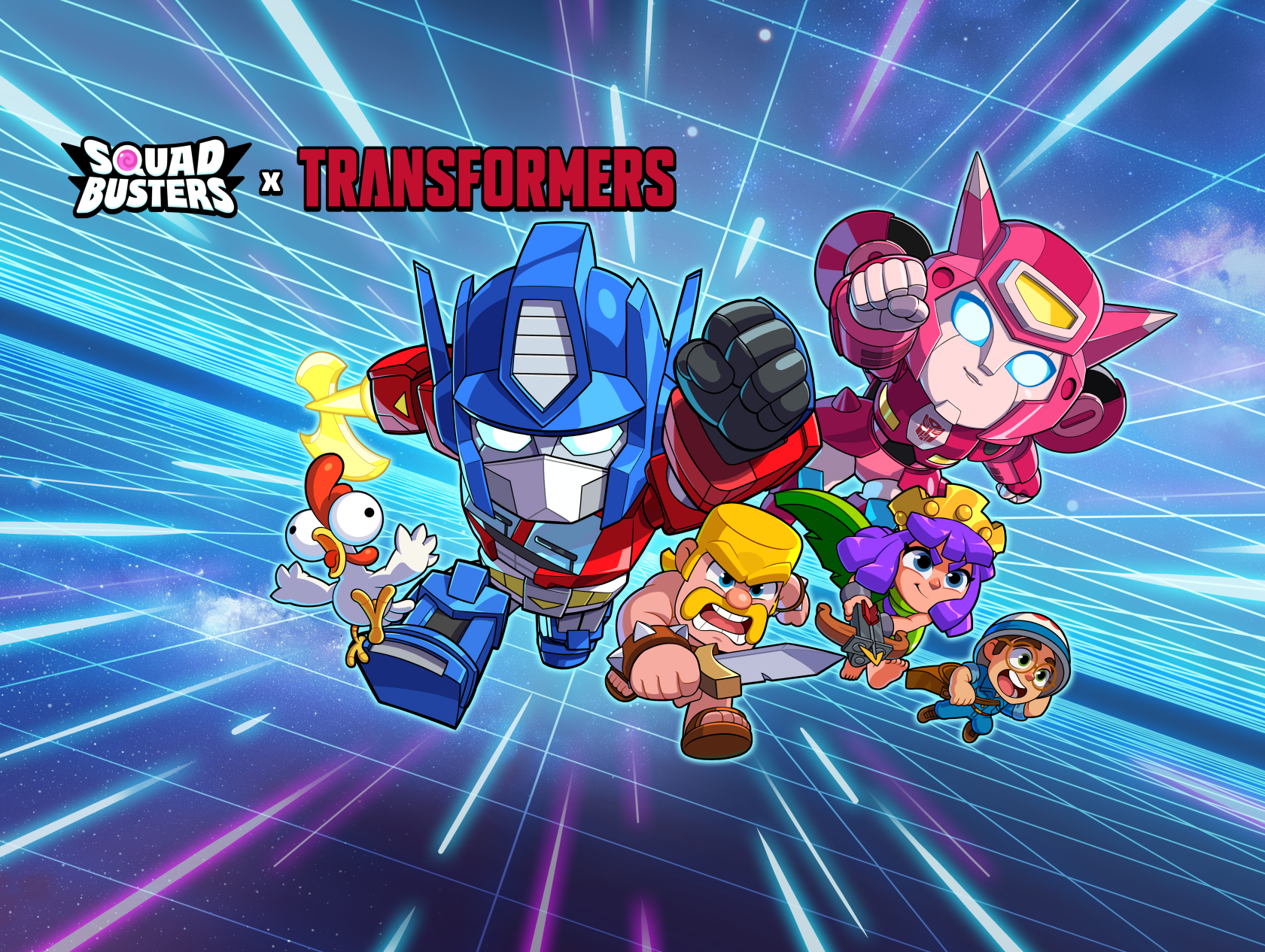 TRANSFORMERS and Squad Busters unite for in-game mashup